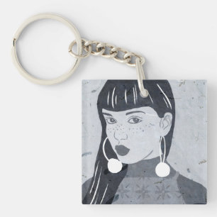 Porte-clefs Regard de portrait de nuit