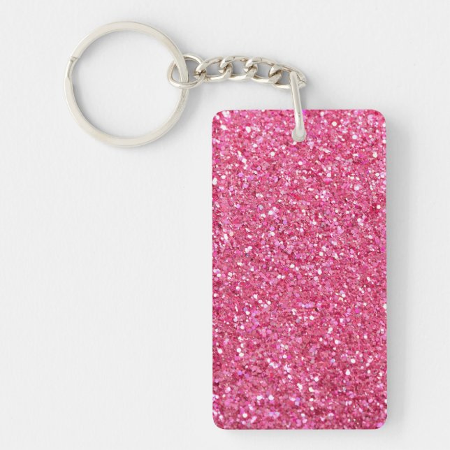Porte-clefs Regard Pailleté Rose,  (Devant)