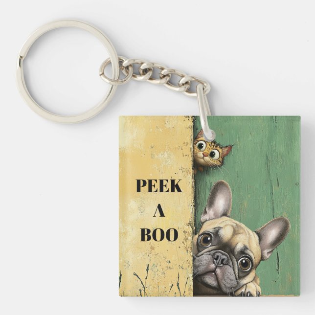 Porte-clefs Regardez Un Chien De Chat De Boo (Devant)