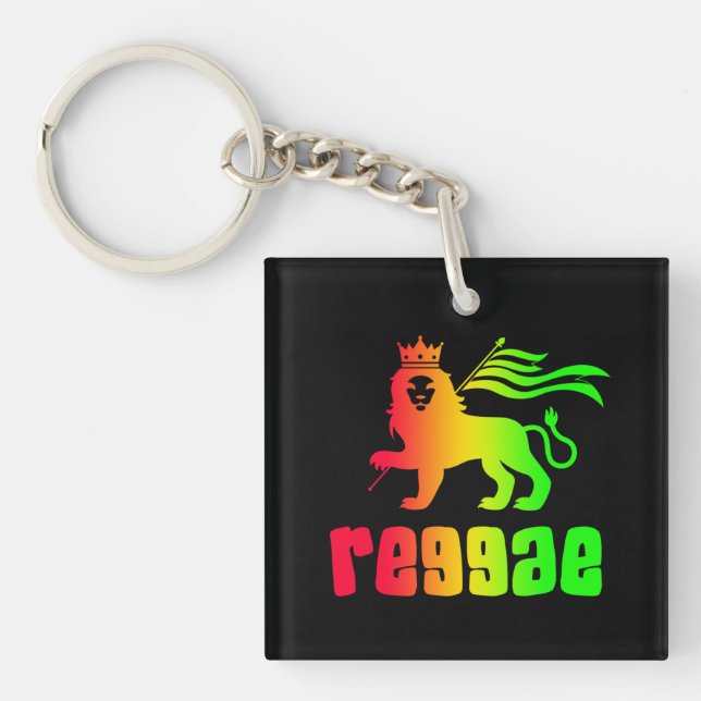Porte-clefs Reggae Rasta Lion (Devant)