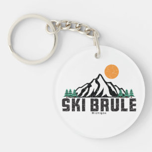 Porte-clefs Règle de ski rétros