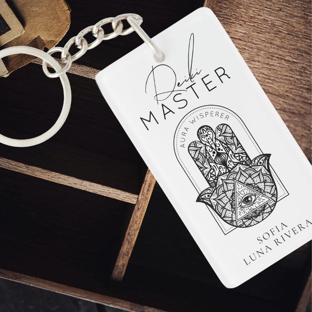 Porte-clefs Reiki Master Hamsa Hand Evil Eye Yoga Therapist (Reiki Master Hamsa Hand Evil Eye Yoga Therapist Keychain)
