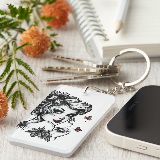 Porte-clefs Reine d'Automne (Devant droit)