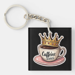 Porte-clefs Reine De La Caféine - Couronné De Café