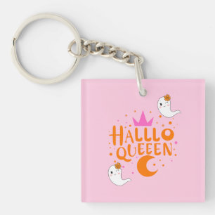 Porte-clefs Reine d'Halloween, reine d'Halloween rétro, art d'