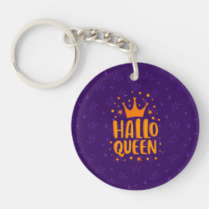 Porte-clefs Reine d'Halloween, reine d'Halloween rétro, art d'