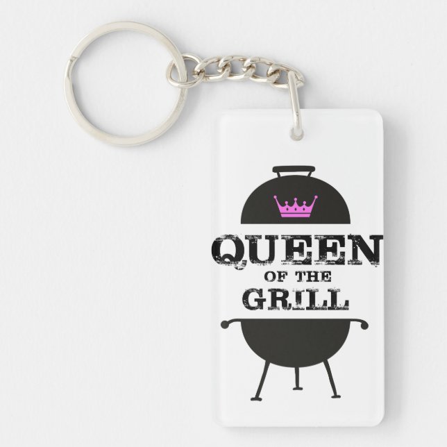Porte-clefs Reine Du Grill, Couronne Rose Noire (Devant)