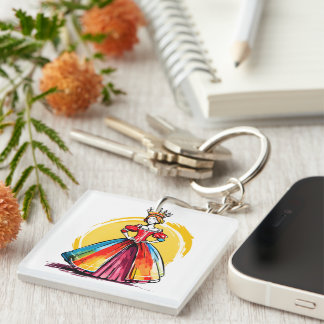 Porte-clefs Reine Soleil Couronnée