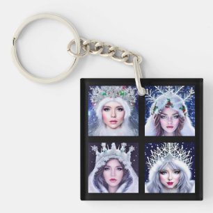 Porte-clefs Reines des Neiges Merveilleux Pays d'Hiver