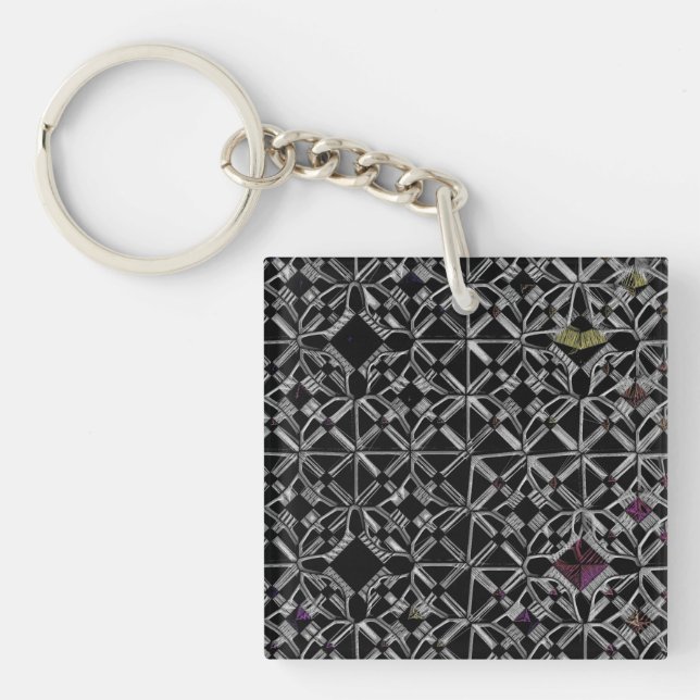 Porte-clefs Rejoint à l'anneau de clé acrylique Crossroads (Devant)