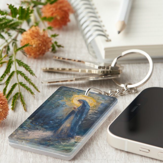 Porte-clefs Religion Sainte Marie Impressionnisme (Devant droit)