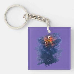 Porte-clefs Renaissance. Squelette avec ailes se levant