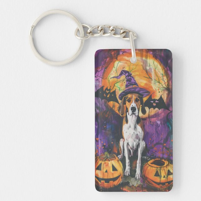 Porte-clefs Renard américain de langue anglaise Halloween Citr (Devant)