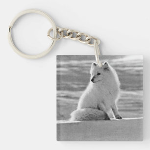 Porte-clefs Renard arctique Vintage USA Alaska