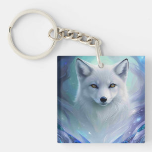 Porte-clefs Renard blanc Extraordinaire sur Icy Land
