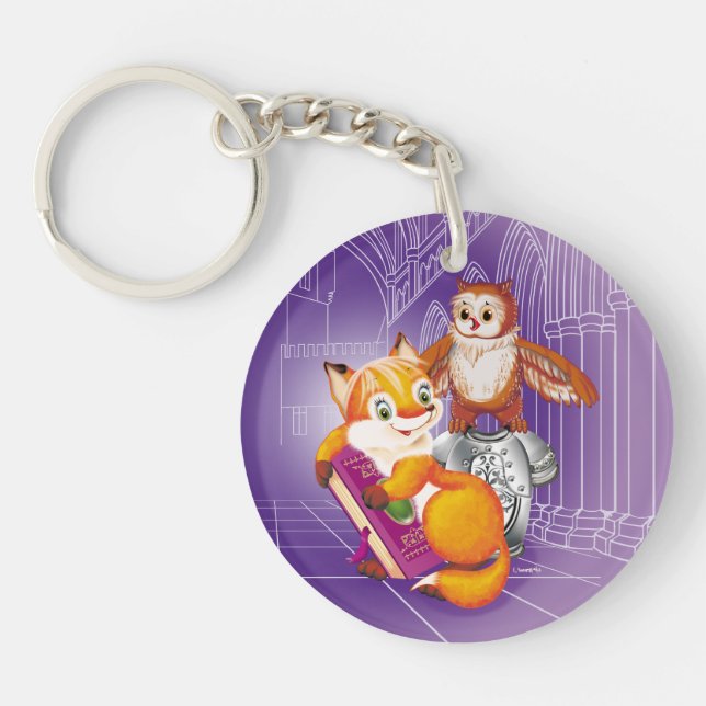 Porte-clefs renard et hibou (Devant)