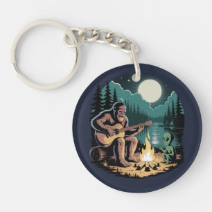 Porte-clefs Rencontre avec un Bigfoot Alien UFO Cryptide Paran
