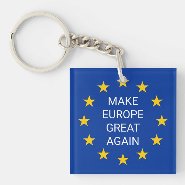 Porte-clefs Rendre l'Europe grande à nouveau drapeau de l'UE p (Devant)