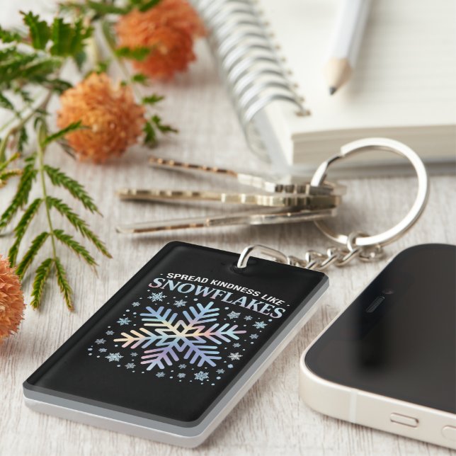 Porte-clefs Répandre la gentillesse comme des flocons de neige (Devant droit)