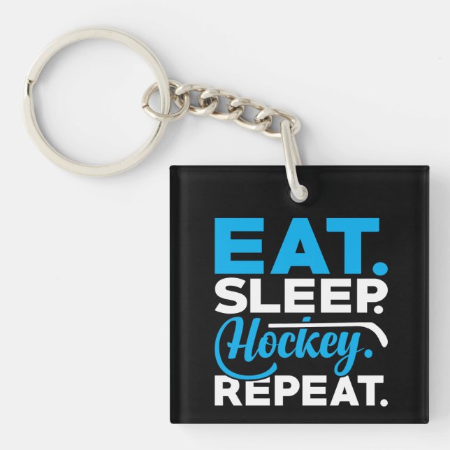Porte-clefs Répéter le hockey du sommeil (Devant)