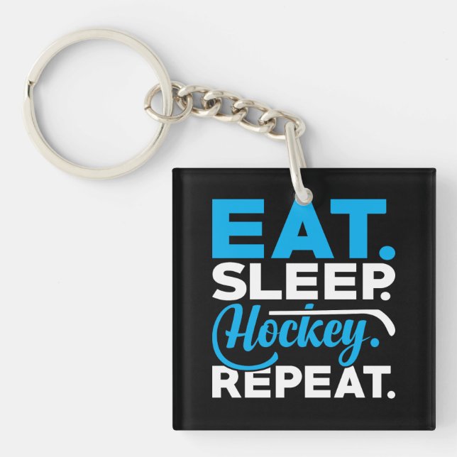 Porte-clefs Répéter le hockey du sommeil (Devant)