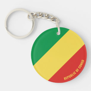 Porte-clefs République du Congo Drapeau charmant patriotique