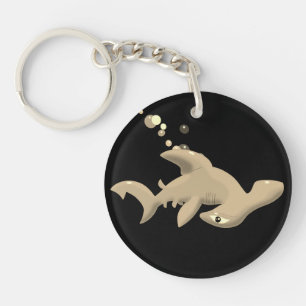 Porte-clefs Requin à tête de marteau dorée