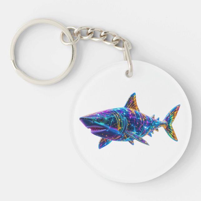 Porte-clefs Requin - Un Art Lumineux (Devant)