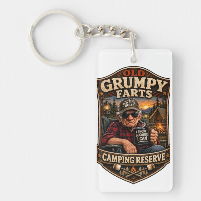 Porte-clefs Réserve de camping des vieux ronchons (Devant)