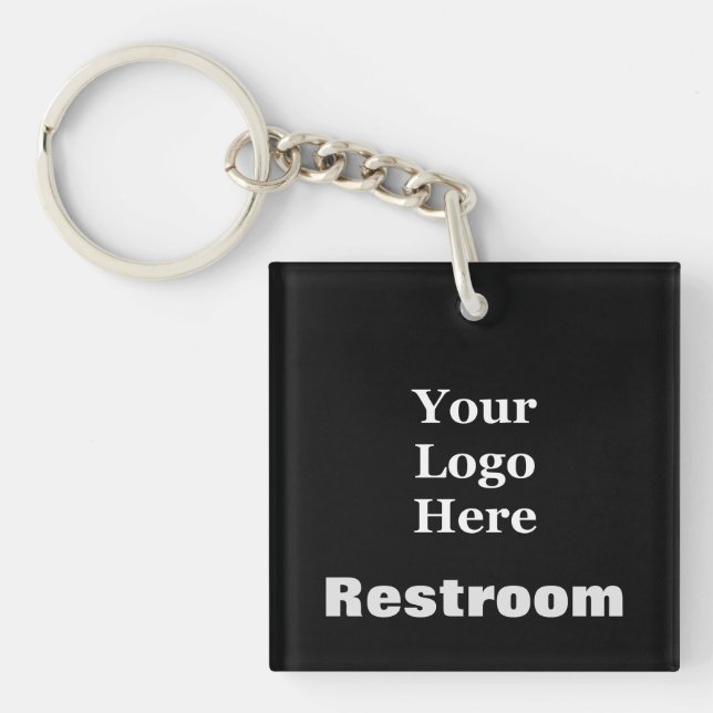 Porte-clefs Réserver Black Votre Logo Ici (Devant)