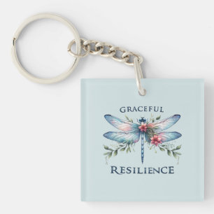Porte-clefs Résilience gracieuse - libellule artistique