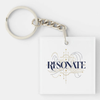 Porte-clefs Resonate Abstract Line Art Acrylic Keychain
