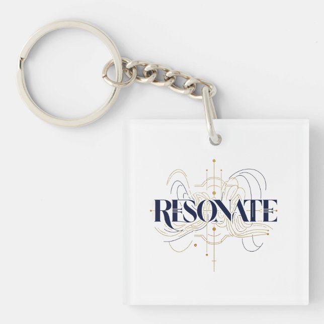 Porte-clefs Resonate Abstract Line Art Acrylic Keychain (Devant)