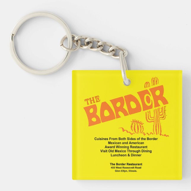 Porte-clefs Restaurant Border, Glen Ellyn, IL (Devant)