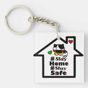 Porte-clefs 🏠 😷#Restez à la maison Séjournez en sécurité Cit