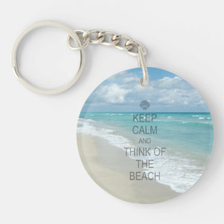 Porte-clefs Restez au calme et pensez à la plage