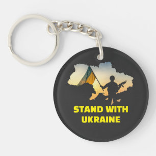 Porte-clefs Restez avec l'Ukraine - Soutien & Solidarité