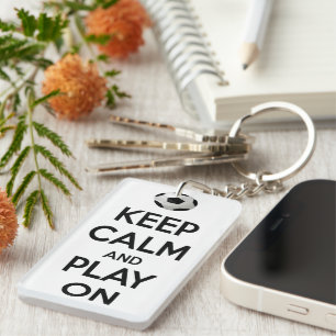 Porte-clefs Restez calme et jouez