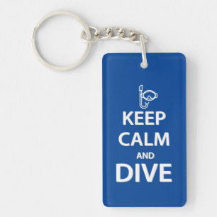 Porte-clefs Restez calme et plongez