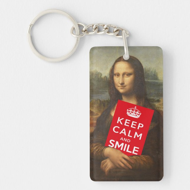 Porte-clefs Restez Calme Et Souriez (Devant)