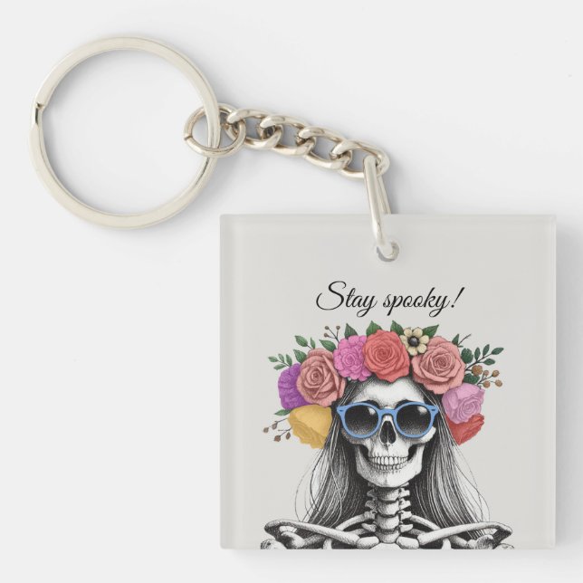 Porte-clefs Restez effrayant (Devant)