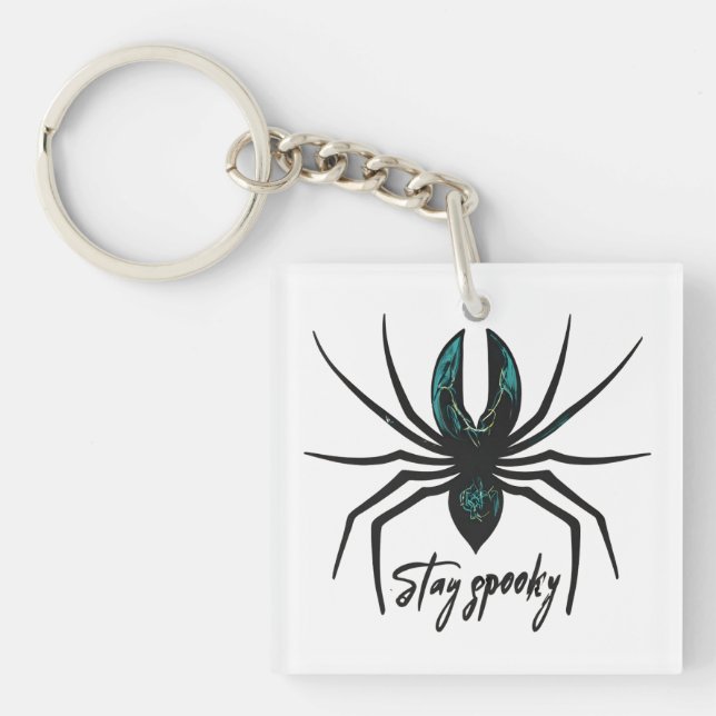 Porte-clefs Restez Éffrayant Halloween Spider (Devant)