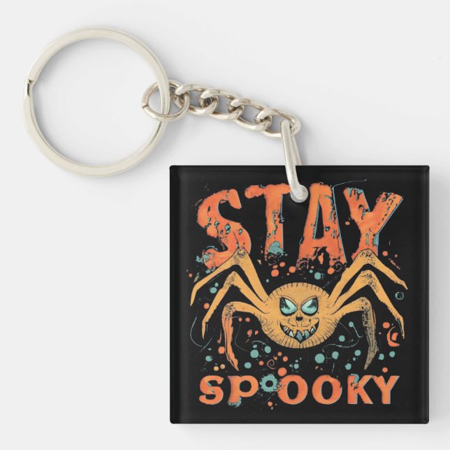 Porte-clefs Restez Éffrayant Halloween Spider (Devant)