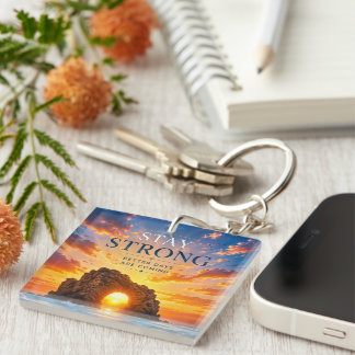 Porte-clefs Restez Fort Inspiration Motivation