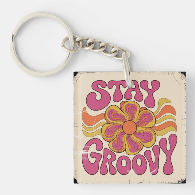 Porte-clefs Restez Groovy (Devant)