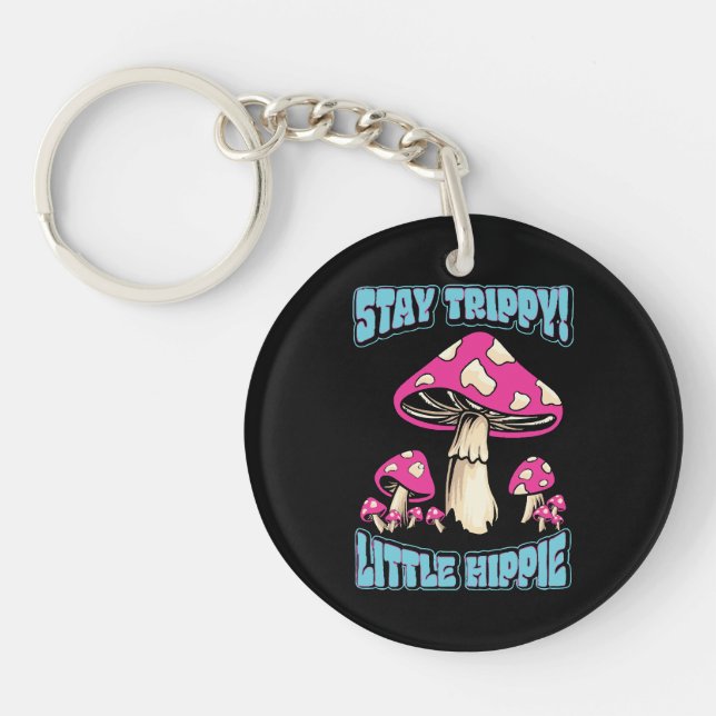 Porte-clefs Restez Trippy ! Petit Hippie (Devant)