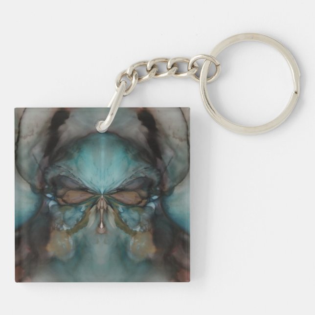 Porte-clefs Résumé Design Effrayant Masque viking (Dos)