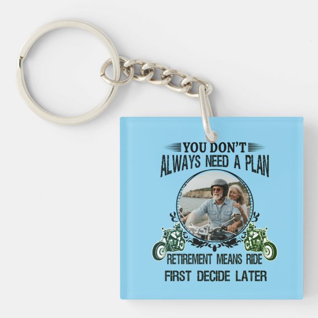 Porte-clefs Retirement Biker Dad Custom Picture (Devant)