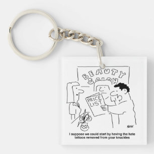 Porte-clefs Retrait de tatouages au thème du salon de beauté