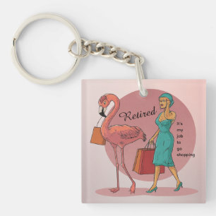 Porte-clefs Retraité C'est mon travail d'aller faire des achat
